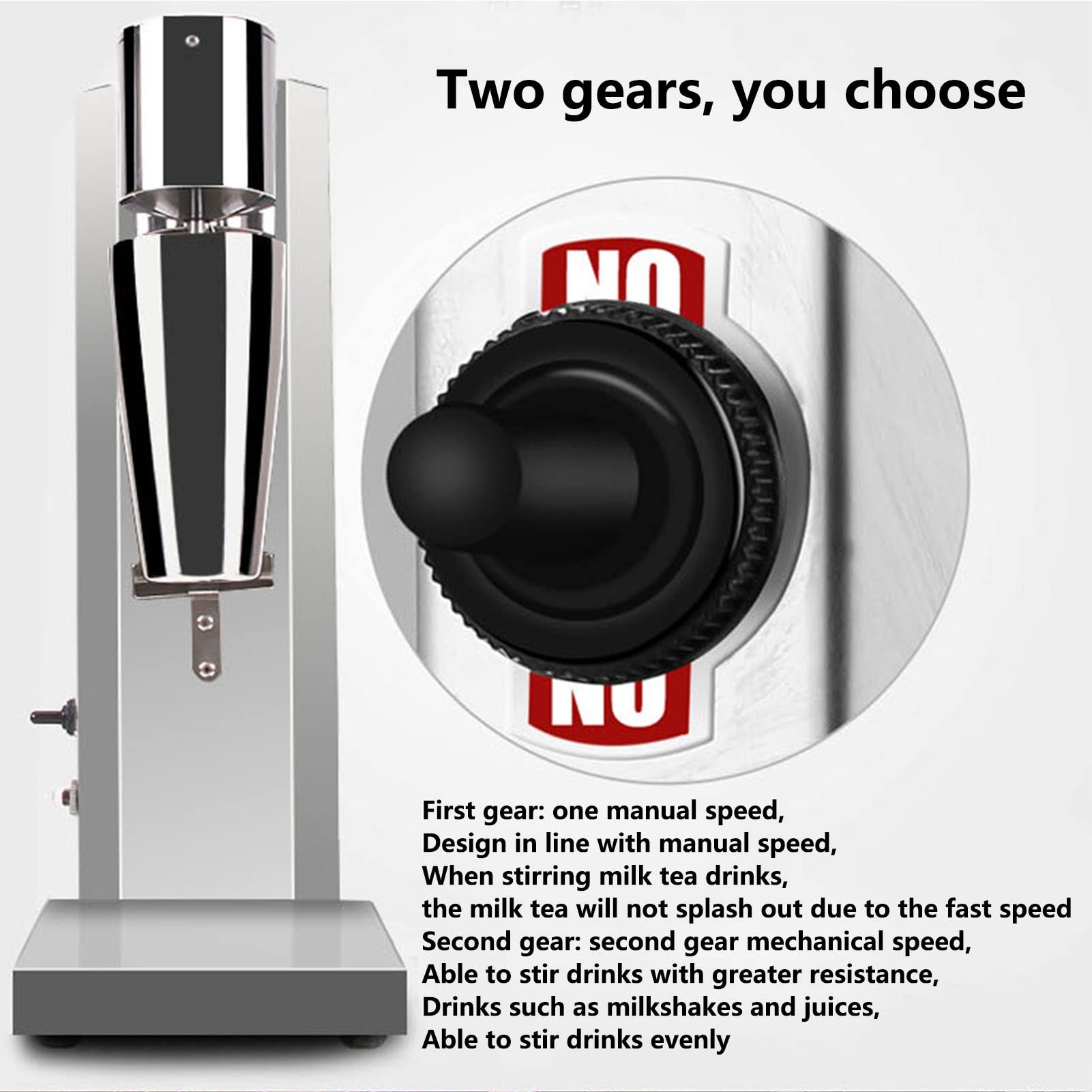 Classico Creatore Di Frapphake 2 Velocità Macchina Da Shaker Al Latte Elettrico Bevi Mixer Acciaio Inossidabile Smoothie Stand Mixer Milk Frother Protein Shaker Per I Cocktail Di Frullati Di Proteine