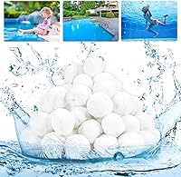 Wimarn Pool Filter Balls 3.1 lbs - Eco-Friendly Reusable Fiber Media Replaces 100 lbs Sand, Superior Filtration for Swimming Pools