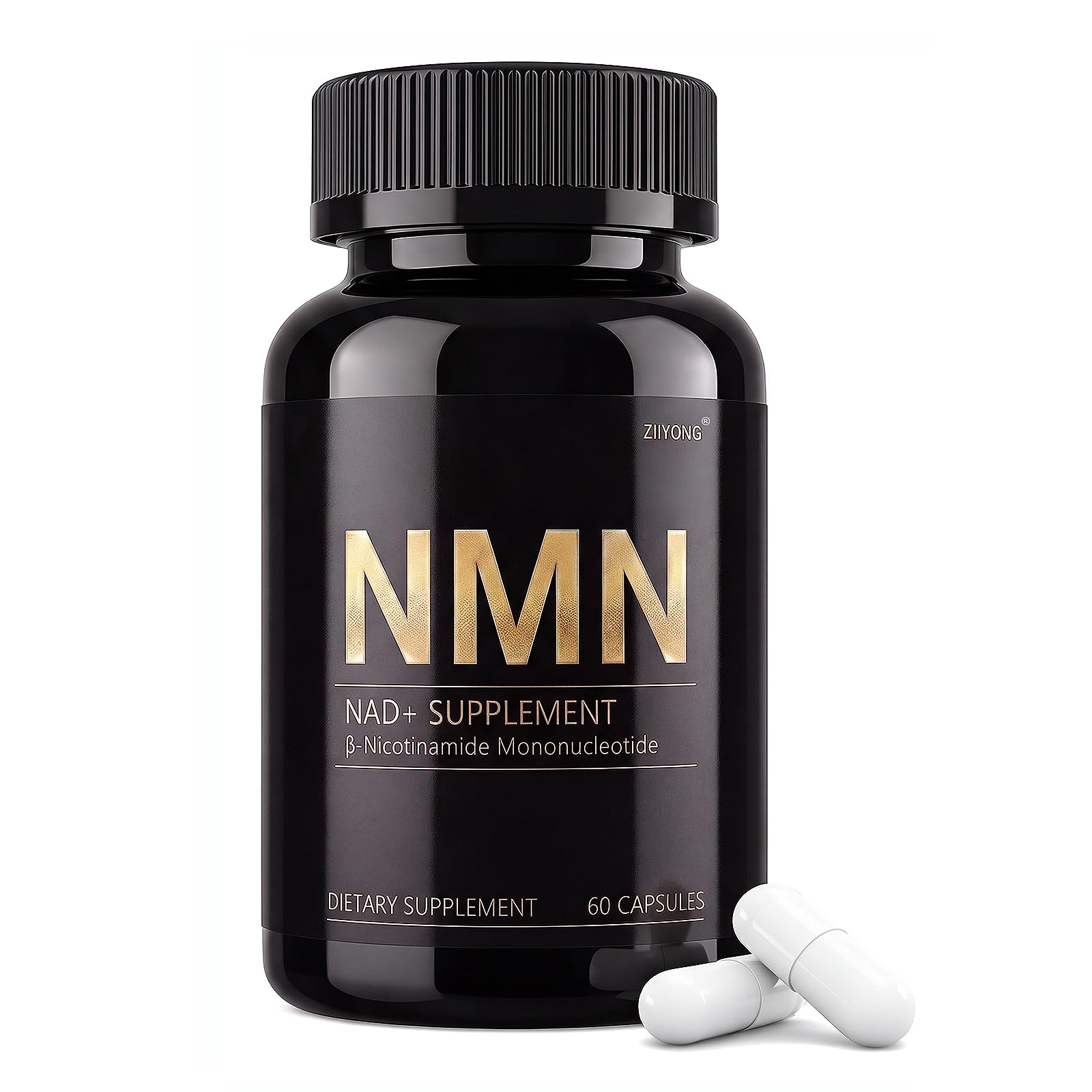 Ultra-Pure NMN 1000mg Supplement with 95% Piperine for Enhanced Absorption - Advanced Cellular Health & Healthy Aging Support, 60 Capsules
