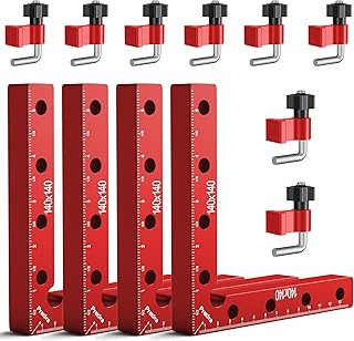 Preciva 90 Degree Positioning Squares (14cm/5.5"), Aluminum Alloy Right Angle Clamps Fixing Clamp, Professional Woodworkin...