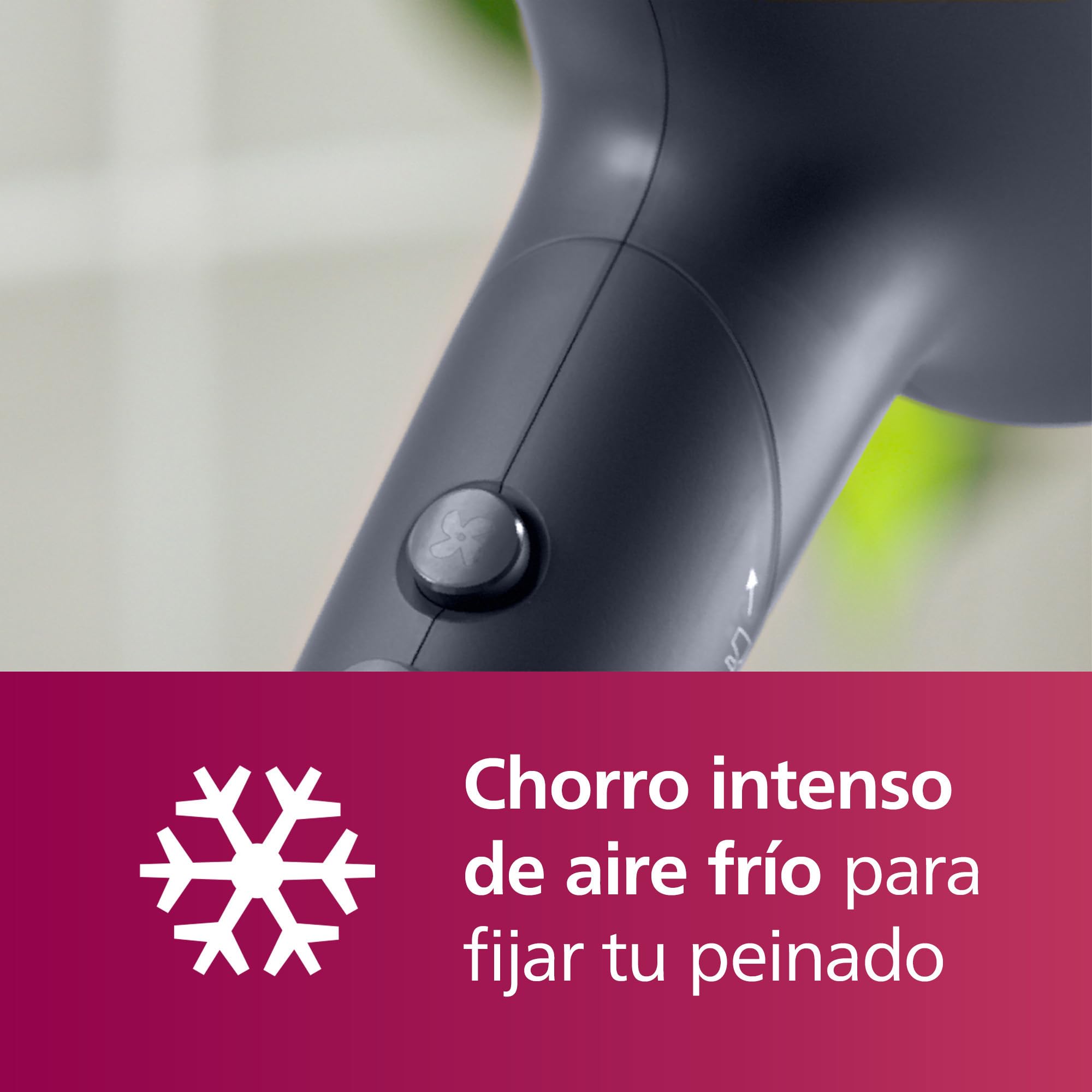 Philips Secador de Pelo Serie 5000, 2300w, con Tecnología ThermoShield, Boquilla UltraEstrecha, Boquilla Estrecha y Disfusor, BHD510/20, Negro