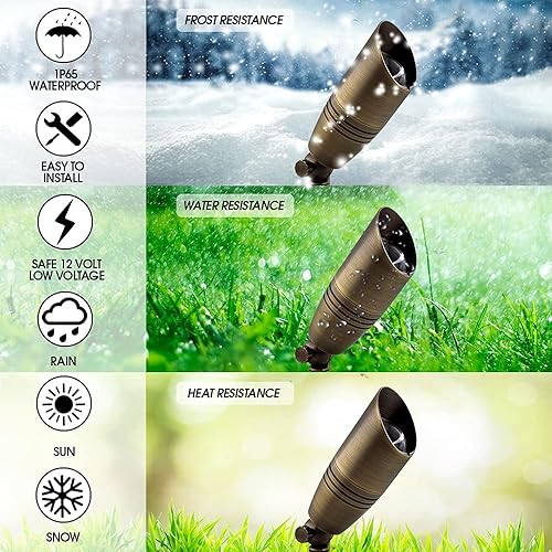 Miniatura 3 de Focos LED para exteriores, 105, luz de paisaje, 7 W, MR16, bombilla LED MR16, luz de pared de metal macizo, luces de seguridad para patio,