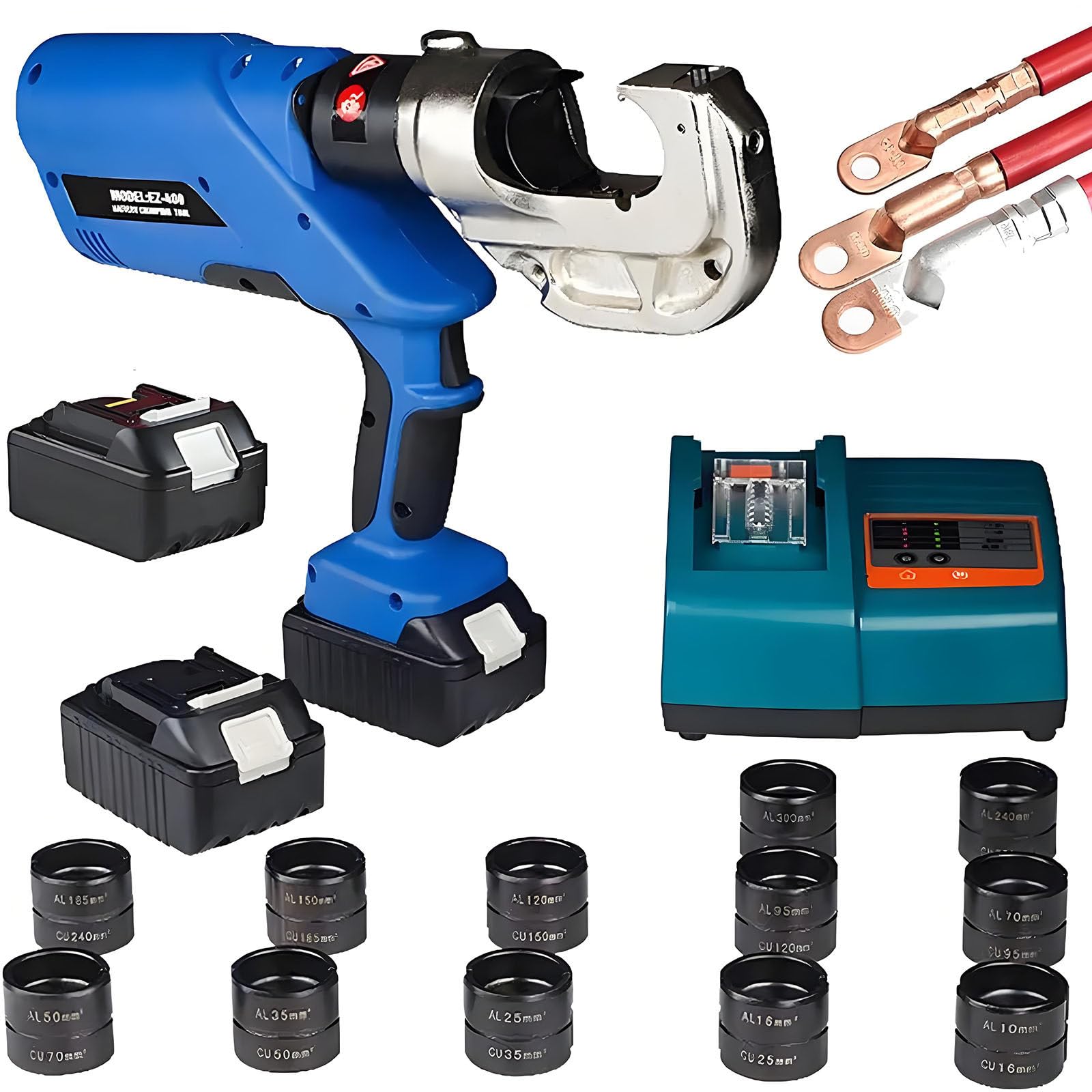 Electric Hydraulic Cable Lug Crimping Pliers,Electric Terminal Cable Wire Fiber Crimper,Electric Hydraulic Pliers,Battery Powered Terminal Crimping Tool
