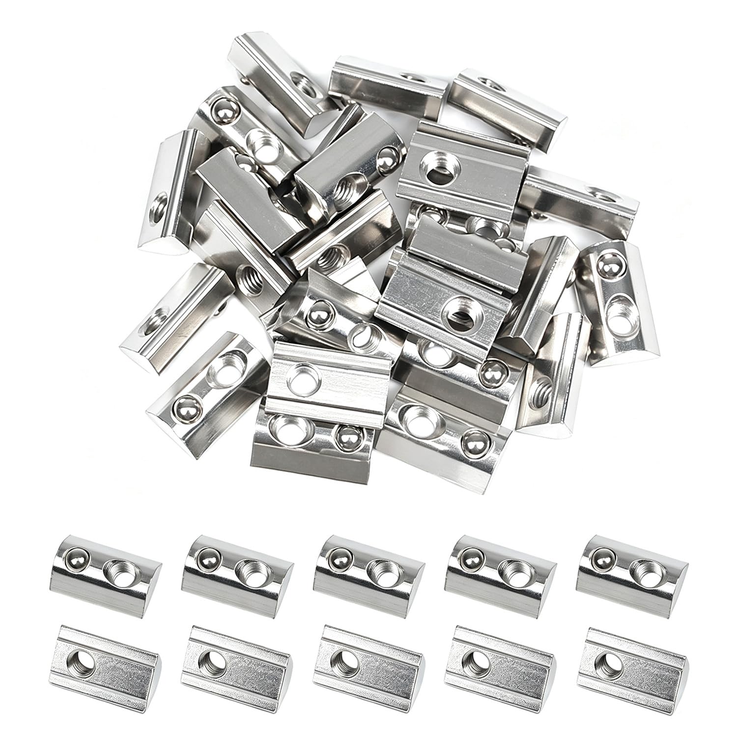 Roll-in T-Nuts - 22 Pack 1/4-20 Steel -8