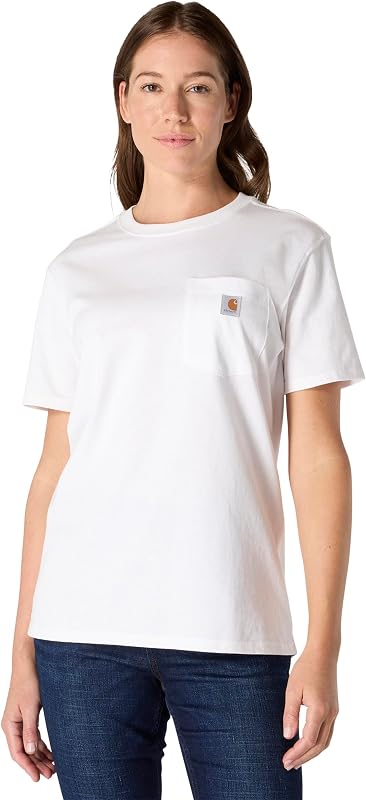 Carhartt remera icónica con bolsillo WK87 para mujer