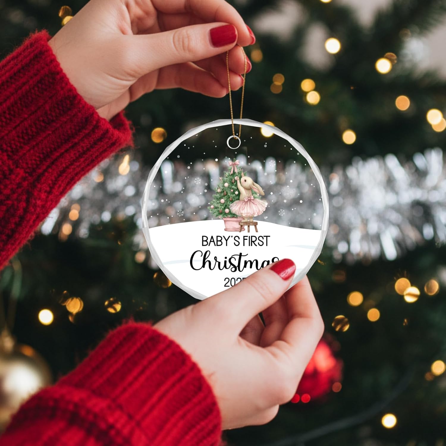 Baby Girl First Christmas Ornaments 2025, Gifts for Baby's First Christmas, New Dad Mom Gifts - Image 4