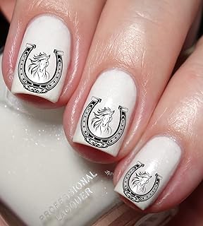 Lucky Horse Shoe Nail Art Decal Sticker