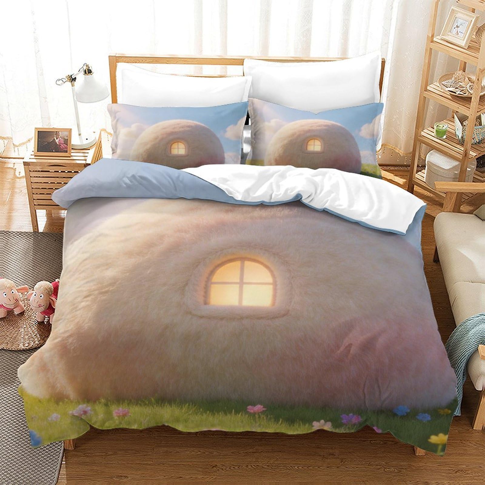 Ensemble de linge de lit maison doux en microfibre premium 140x200