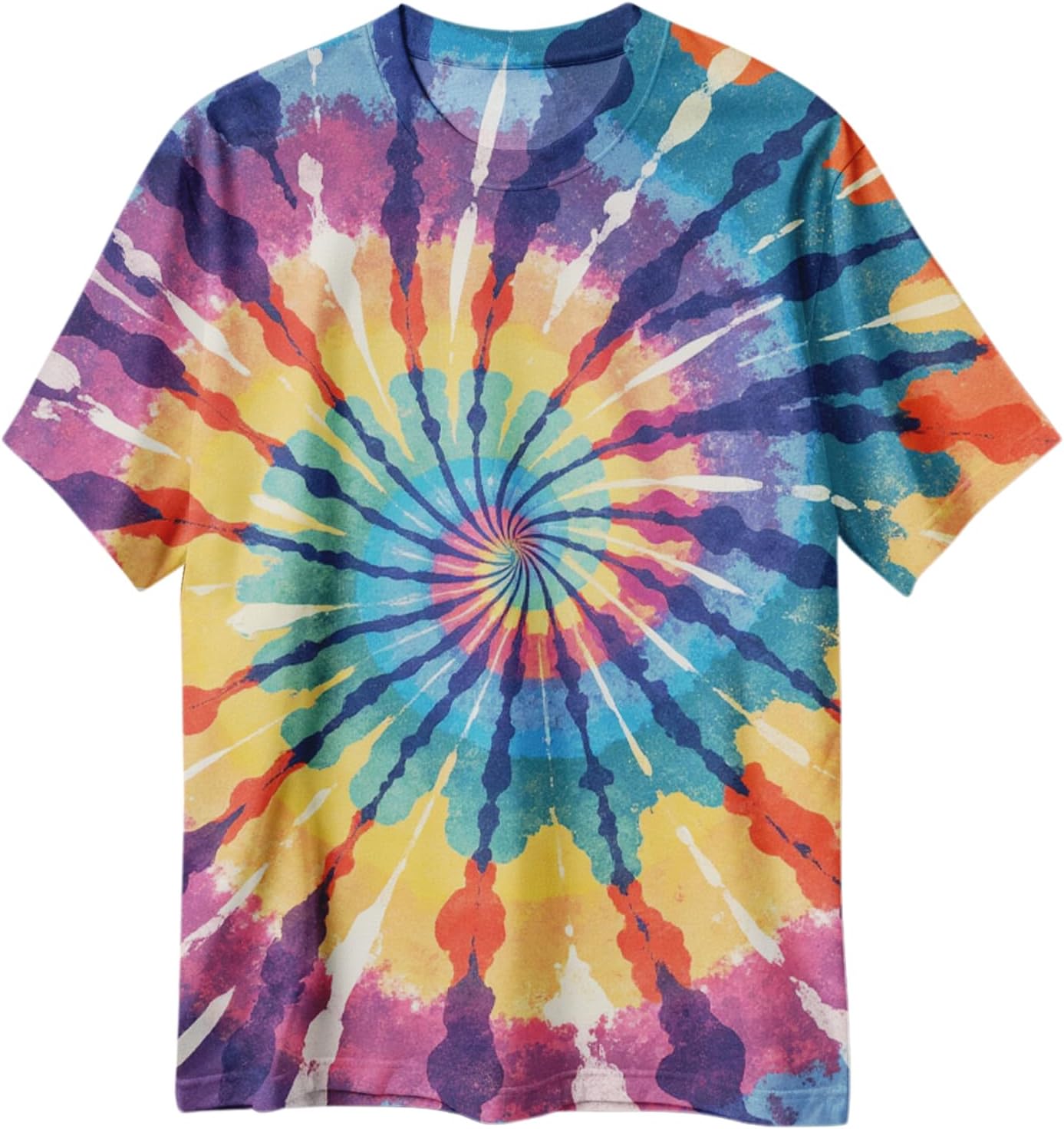 Nutany Tie Dye Shirt for Kids, Hippies Senior Tie Dye T-Shirt Short Sleeve for Boys and Girls