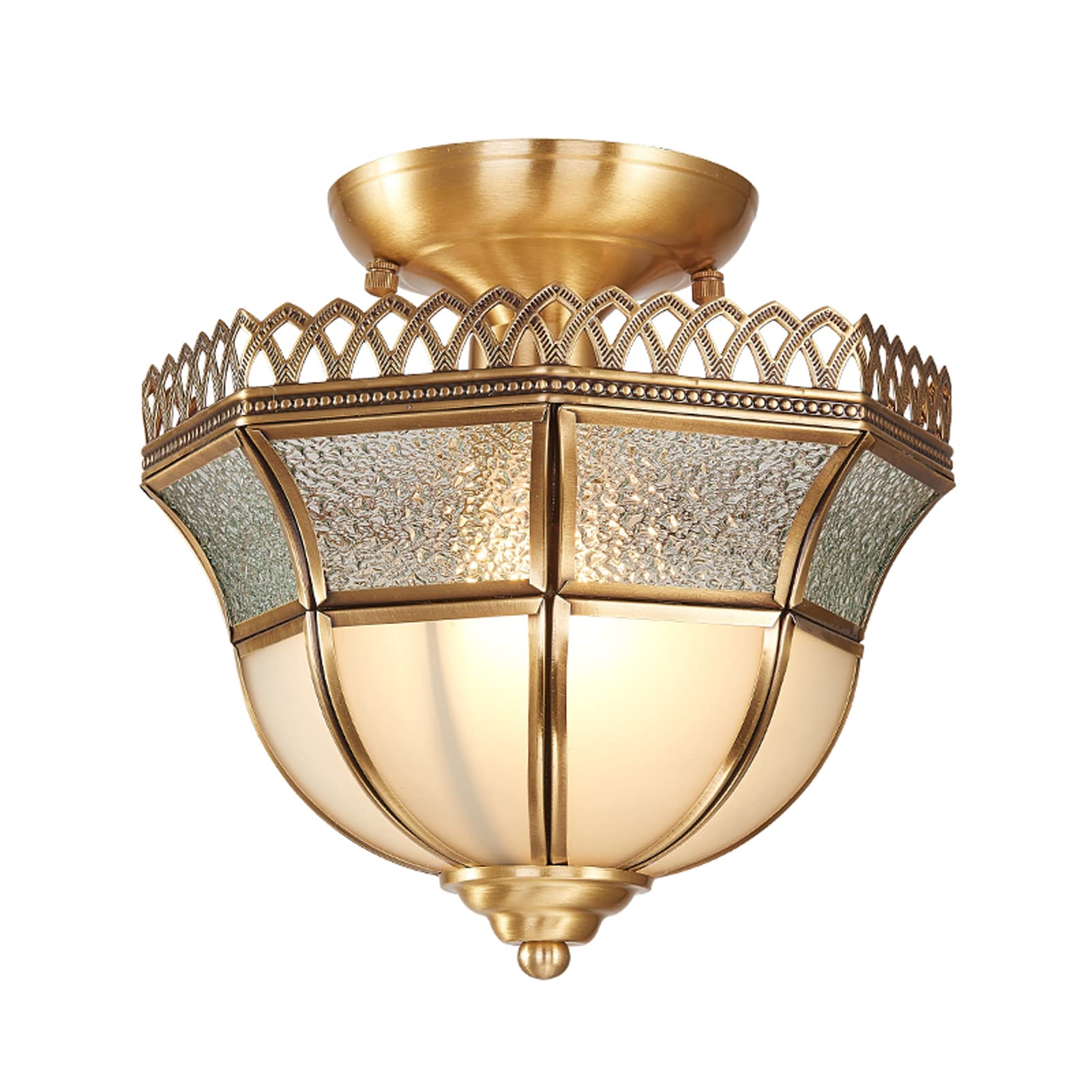 ASerZenith Chandeliers, Light Luxury Creativity Ceiling Light, European Style Aisle Entrance Hall Ceiling Lamp, Aisle Entrance Hall Balcony Cloakroom All Copper Hanging Light