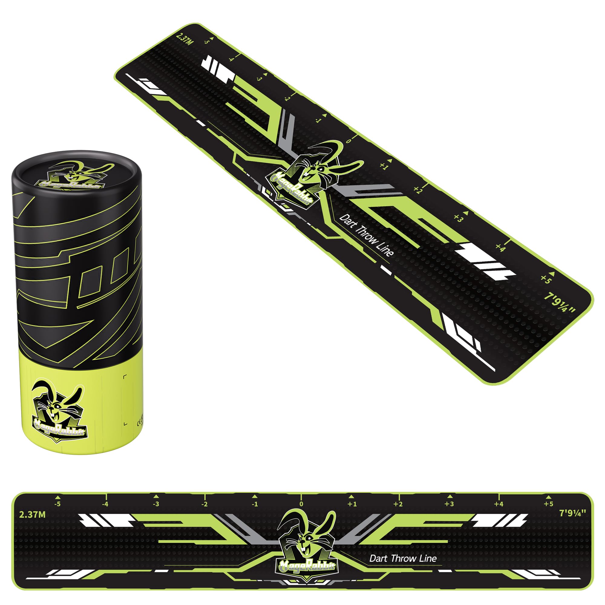 MageRabbit Dart Throw Line Marker PVC Mats, Soft Tip and Steel Tip, Non-Slip, for Floor and Dart Tips Protection