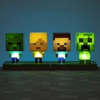 Vista 6 de Paladone Figura coleccionable de Minecraft Steve Icon Light Decoración de dormitorio de Minecraft con licencia