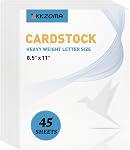 120 Sheets White Cardstock Paper,8.5 x 11 Letter Size 65lb Thick Printer Paper for Invitations, Menus, Scrapbooking,Arts and Crafts