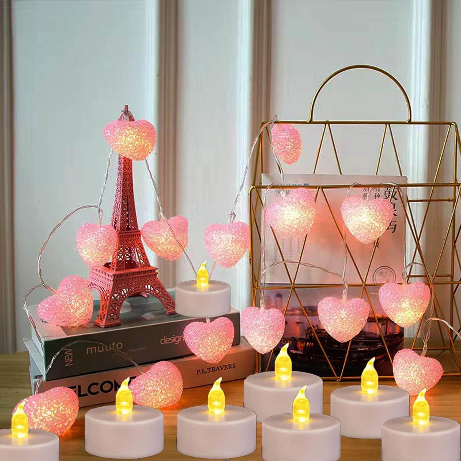 Nancia LED Tea Lights Candles- 24PACK Flameless Candles Realistic and Bright Flickering Long Lasting 200Hours for Holiday Celebration,Home Decoration Warm Yellow