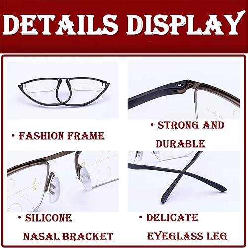 Miniatura 2 de Sapphire - Lentes de lectura de doble uso con efecto lejano y cercano a la luz azul de alta dureza