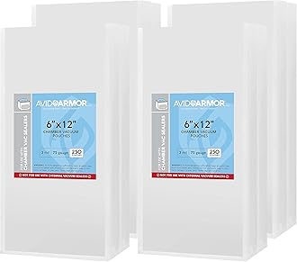 Sponsored Ad - Avid Armor Chamber Vacuum Sealer Bags – Heavy Duty, BPA-Free, Pre-Cut Chamber Vacuum Bags for Food Preservation, Freezer Storage, Sous Vide and more, 1000/Pack (6x12) – Multi-Use Vacuum Bags