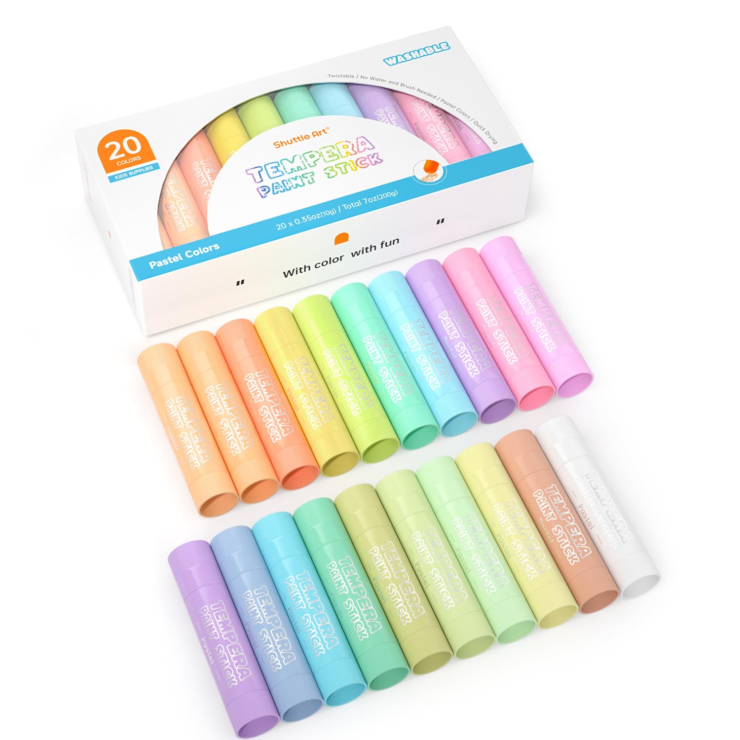 Shuttle Art 32 Colors Tempera Paint Sticks