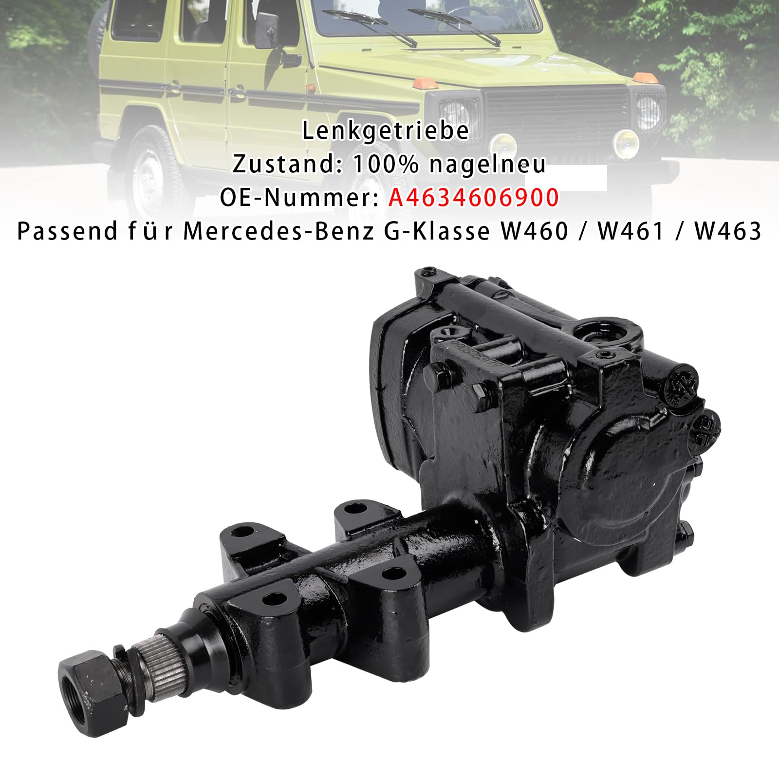 Bruce & Shark Steering Gear Box A4634606900 pourMercedes-Benz G-Class W460 W461 W463 2007-2018, Direct Replacement Steering Gear Box
