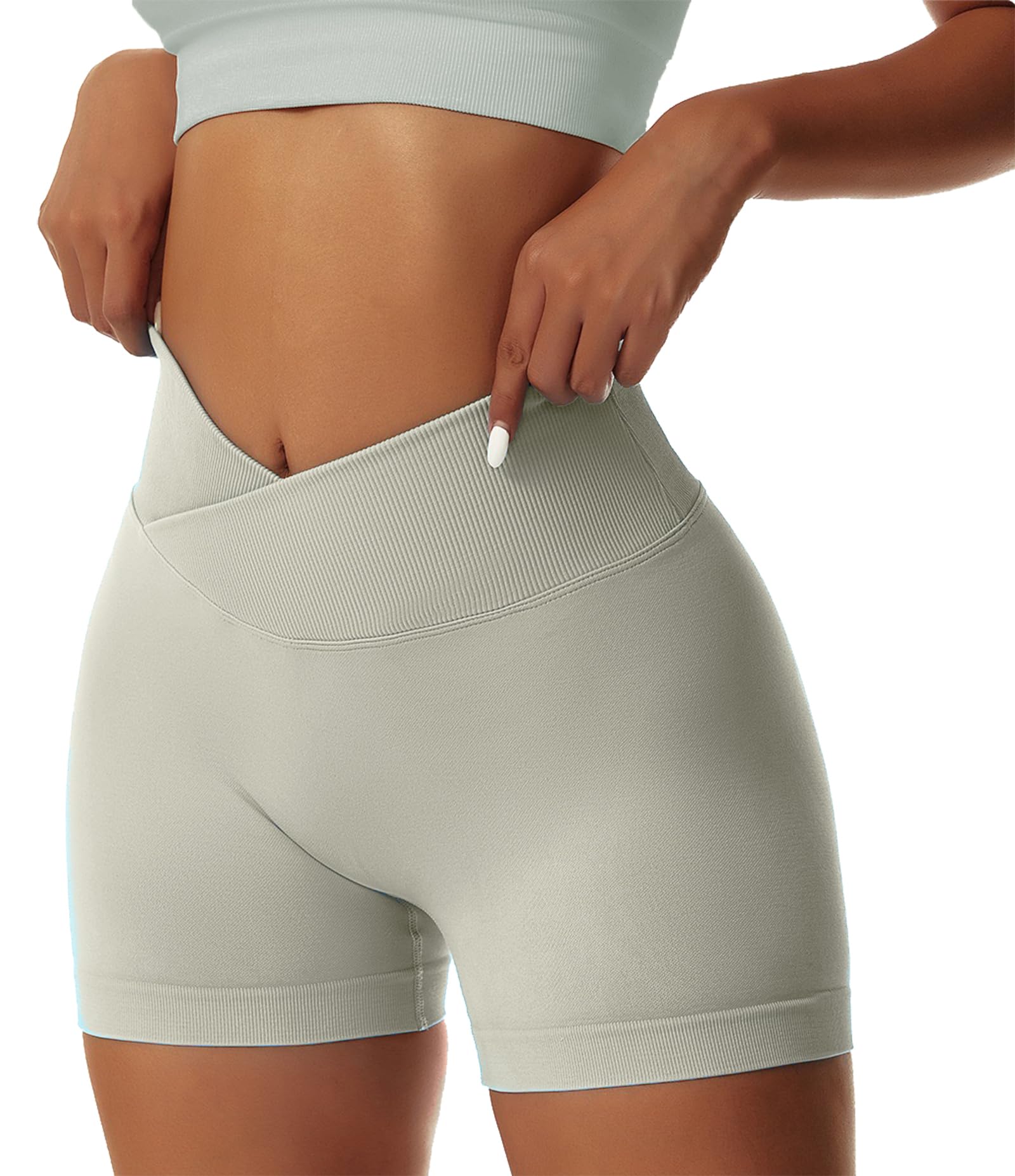 Coswind Pantaloncini Palestra Donna Sportivi Shorts Leggins Push Up Fitness Corti Modellanti a Vita Alta Yoga