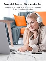 Vista 2 de CableCreation - Cable de extensión de auriculares de 0.138 pulgadas (0.071 in), cable de extensión de audio estéreo macho a hembra de 6 pies y 0.138