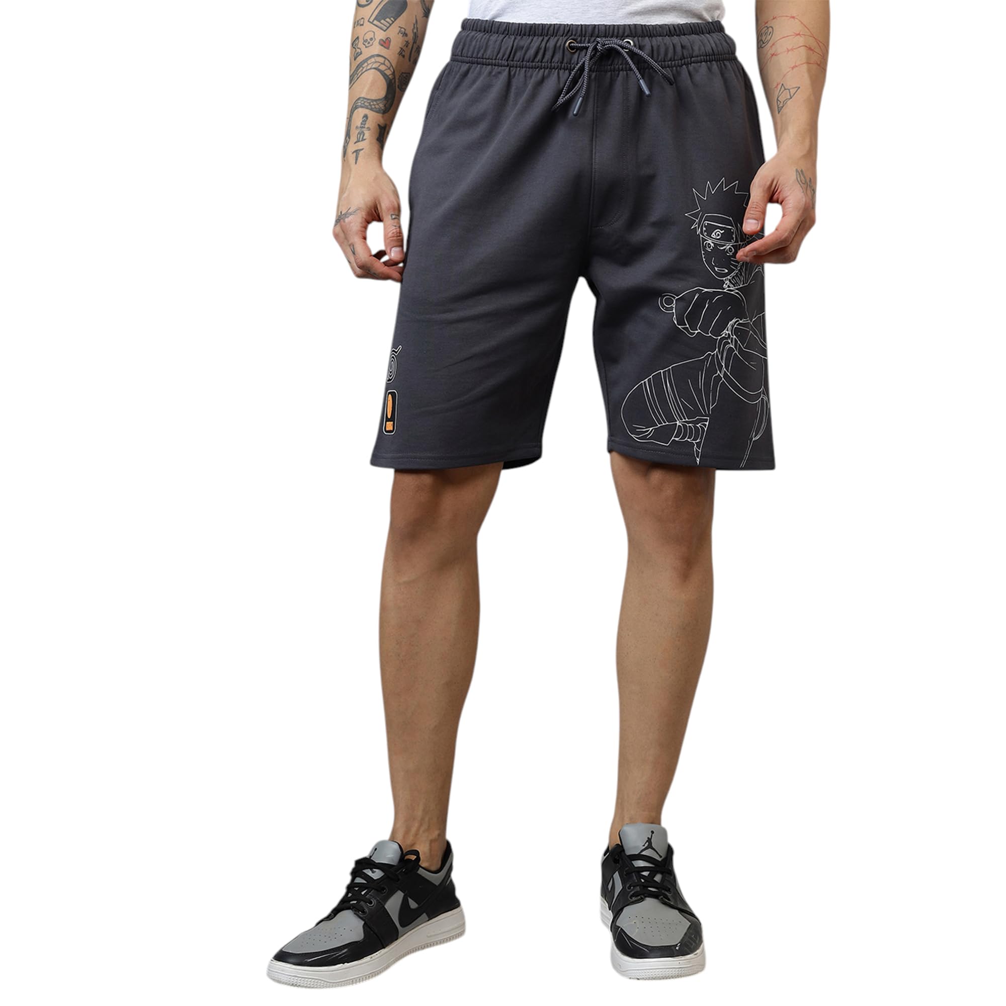 free authority Official Naruto Printed Regular Fit Shorts for Men-picture-38