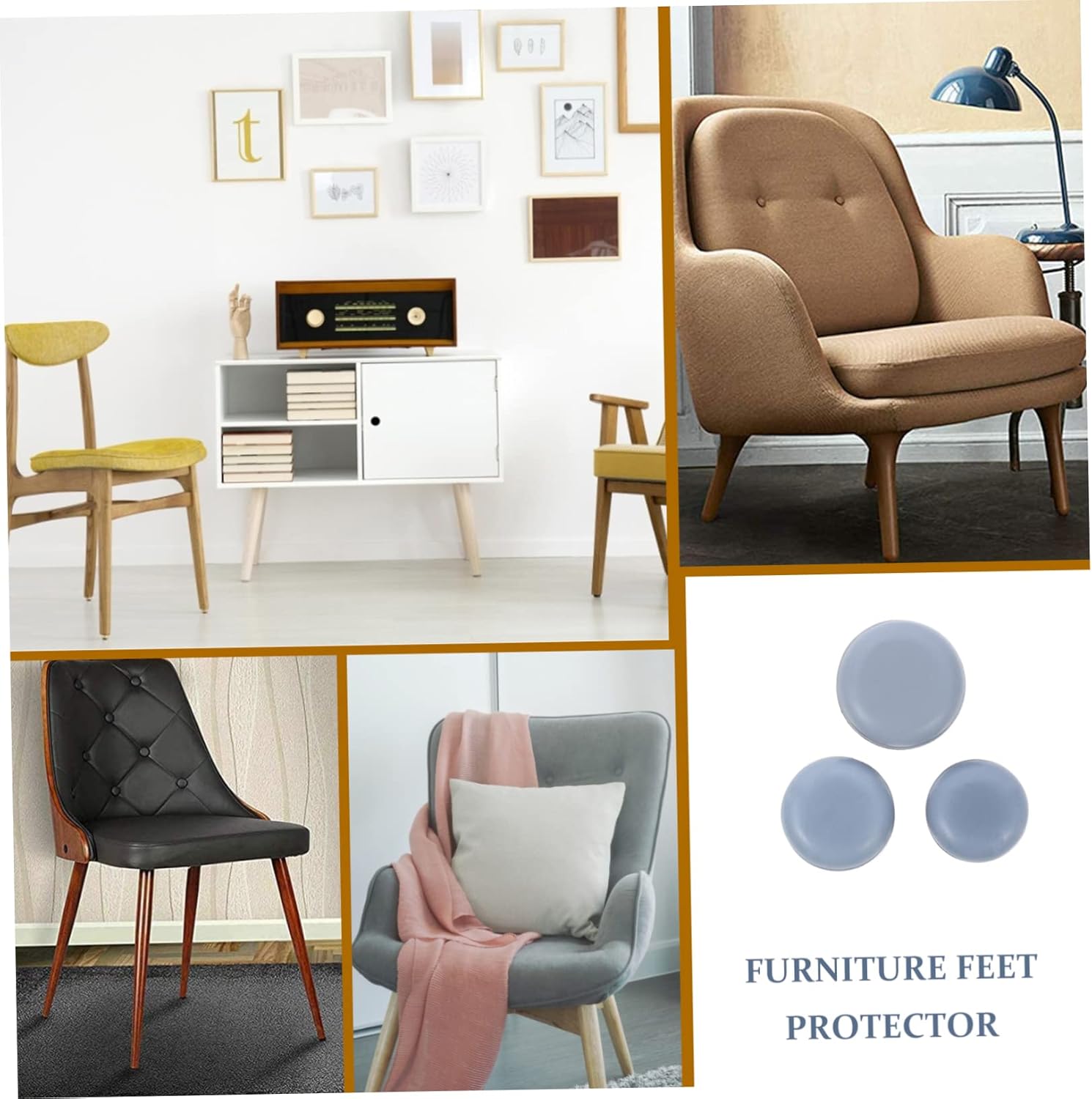 96pcs Nail PTFE Furniture Sliders Chair Leg Protectors for Hardwood Floors Easy to Install Reduces Noise and Friction for Dining Tables and Stools