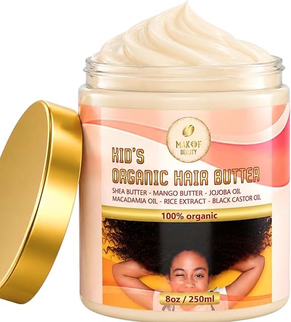Organic Kid’s Hair Butter for Healthy and Frizz- Free Hair, Hair detangl...