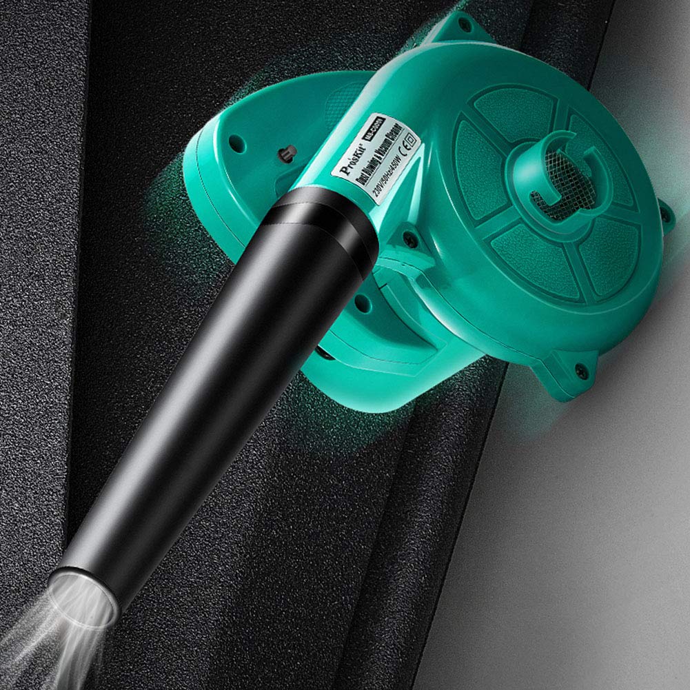 Soffiatore Elettrico con Cavo e aspirapolvere, spazzatrice da Giardino Portatile, Lunghezza Cavo 1,5 m/con Sacco di Raccolta, per Giardino, Computer, Auto