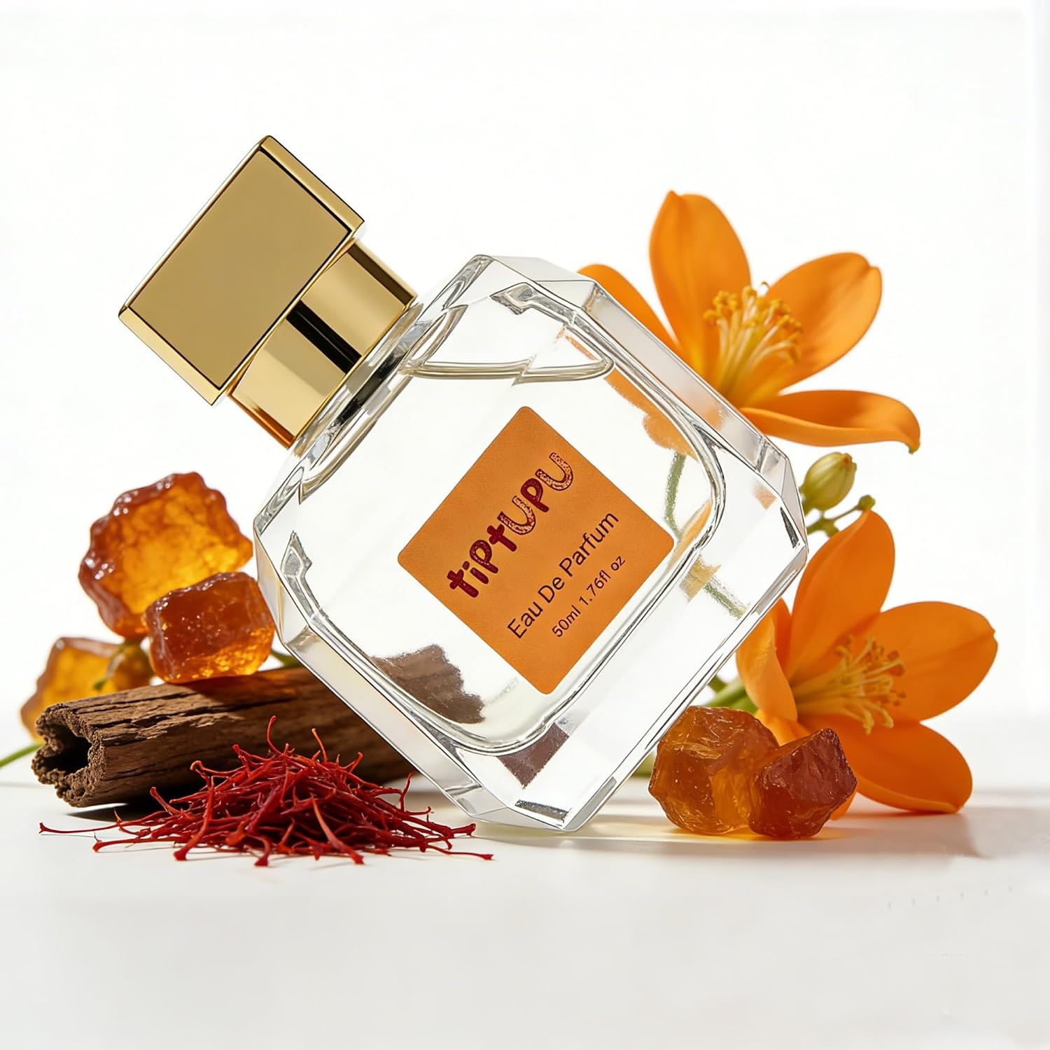 Saffron Amberwood 1.76 Fl Oz (50ml) - Eau de Parfum - Inspired by B.accarat R.ouge 540 - Floral Woody Fragrance - Long Lasting Perfume for Women