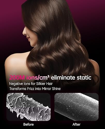 Miniatura 4 de CONFU - Secador de pelo ligero portátil de 1800 W secador de pelo de iones negativos de secado rápido 3 ajustes de calor y velocidad infinita con