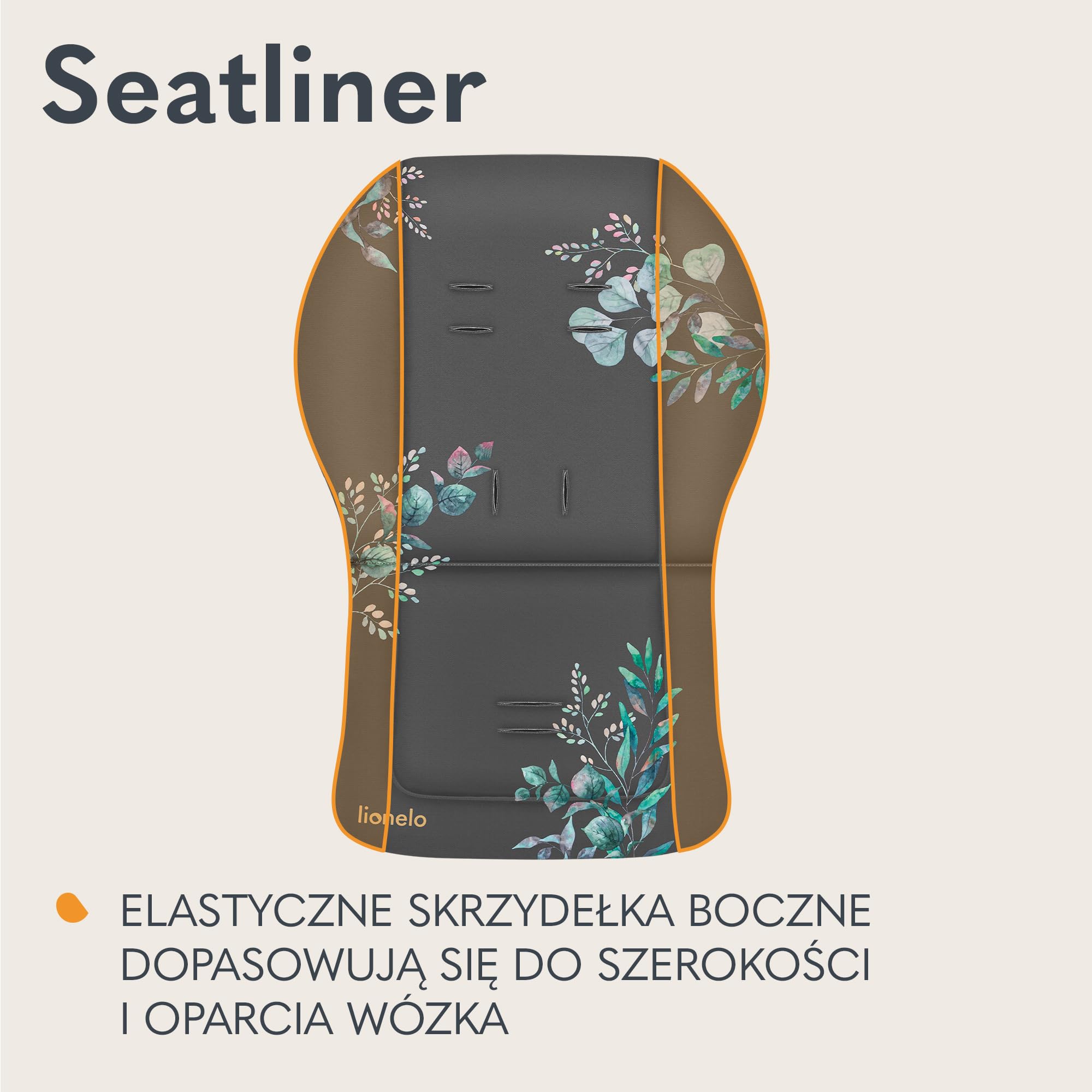 LIONELO SEATLINER Uniwersalny Materacyk do Wózka Spacerowego, Dwustronny Materiał Wodoodporny, Kompatybilny z Większością Wózków, Miękka Wkładka do Wózka Dziecięcego (Szary)