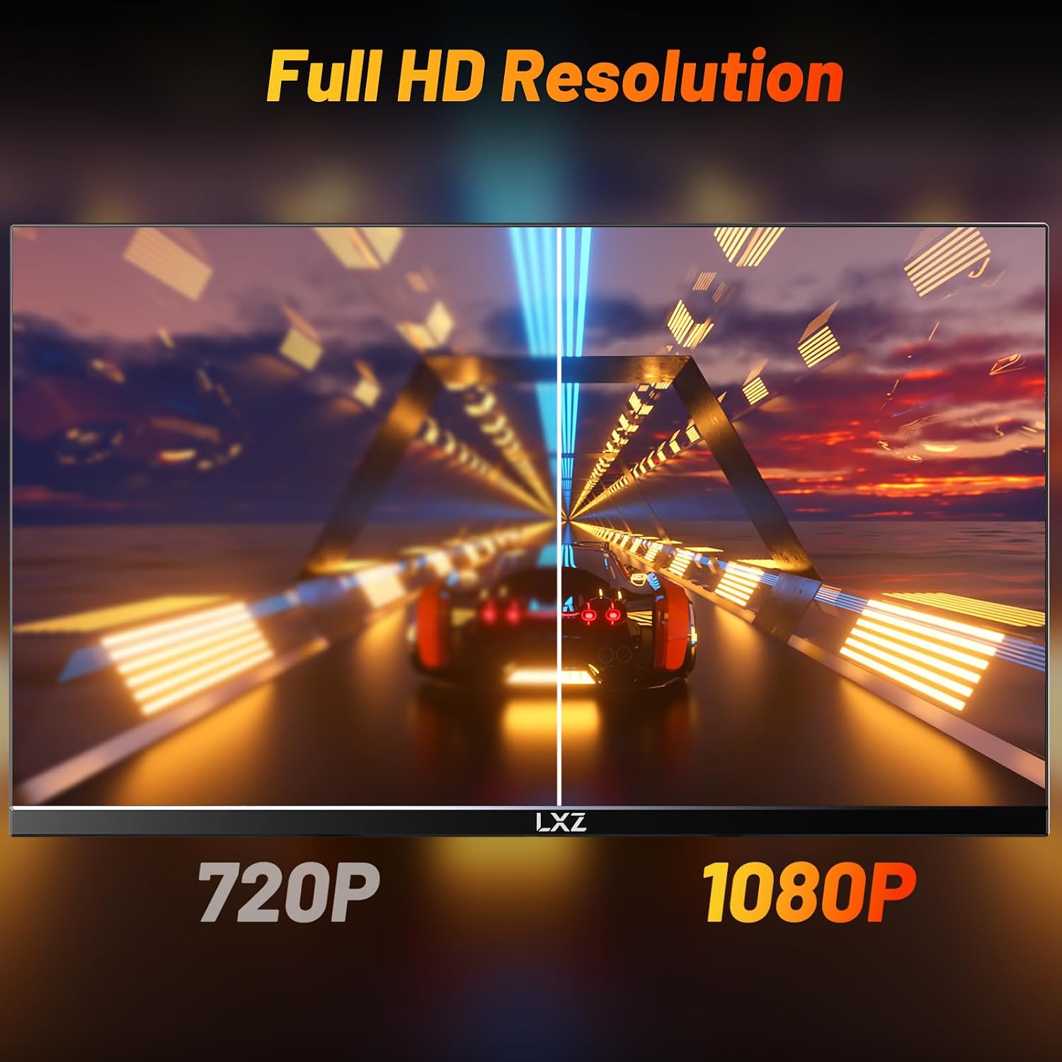 LXZ 24.5 Inch 300Hz 240Hz Gaming Monitor, FHD 1920x1080 VA Panel 1ms Computer Monitor, HDR Mode, Adaptive sync, FreeSync Compatible DP x2, HDMI x2, Ultra Thin Triangle Base, VESA 75mm x 75mm
