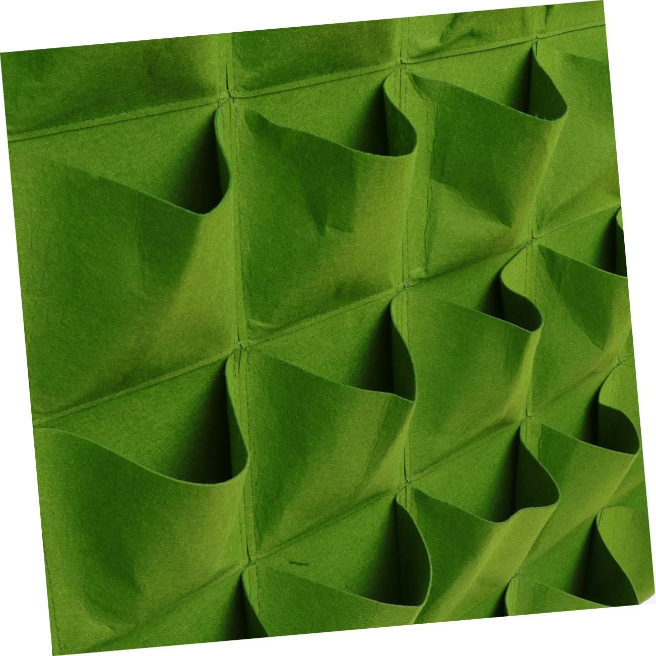 Vertical Hanging Planting Bag Felt Grower for Indoor Outdoor Garden Balcony Space-Saving Multi-Pocket Nursery Planter Container in Green for Vegetables Succulents and Perennials
