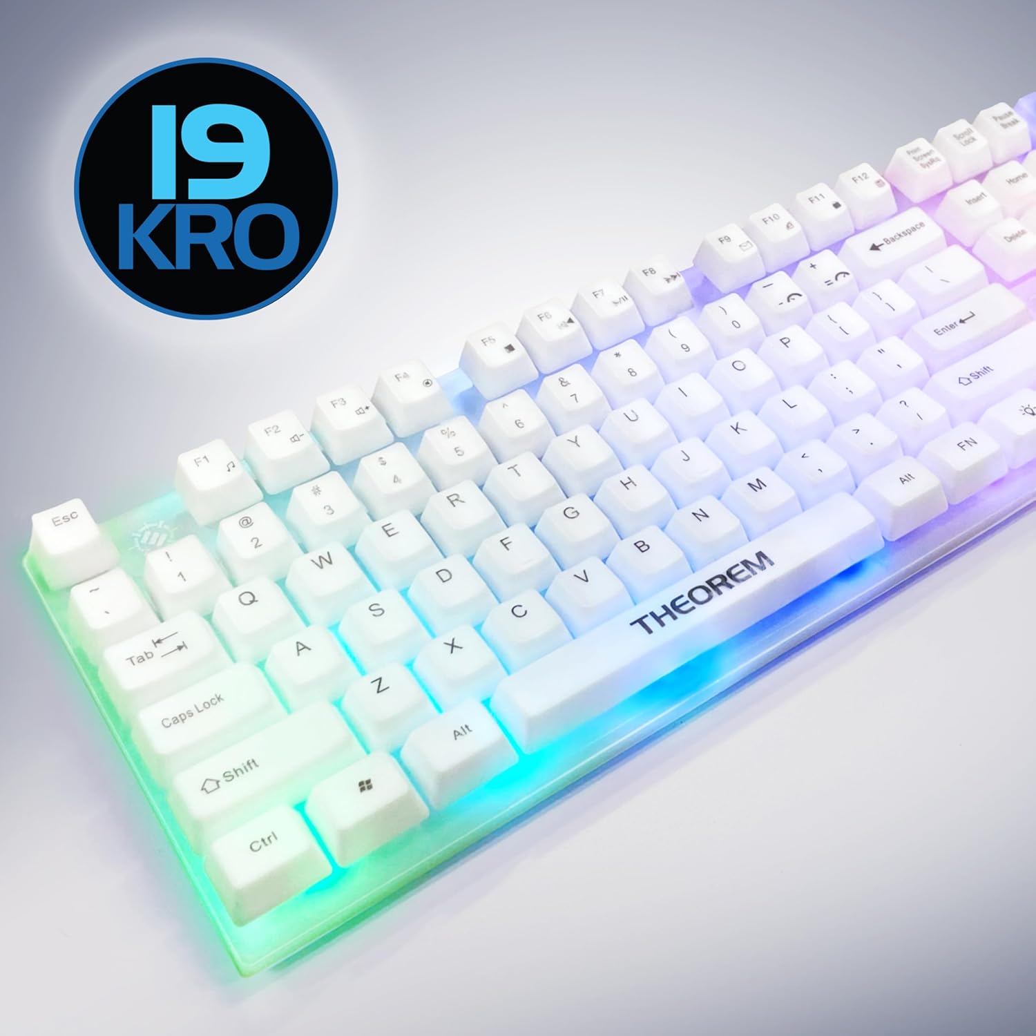 Accessory Power Enhance Theorem 3 Hybrid Mecha-Membrane RGB Gaming Keyboard - White