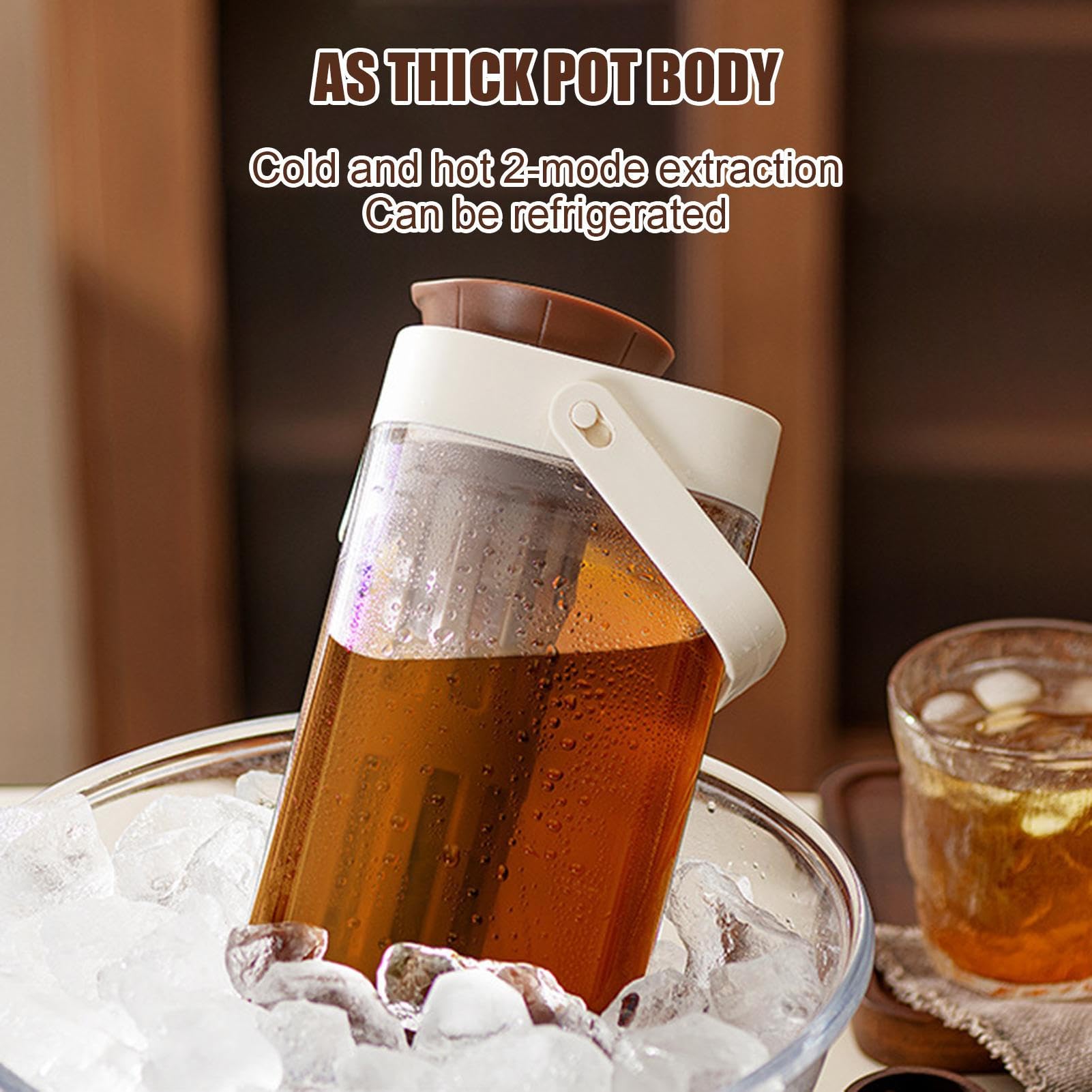 Cafetière à froid 1 L infuseur à café pot étanche 23x12,6x8,9 cm