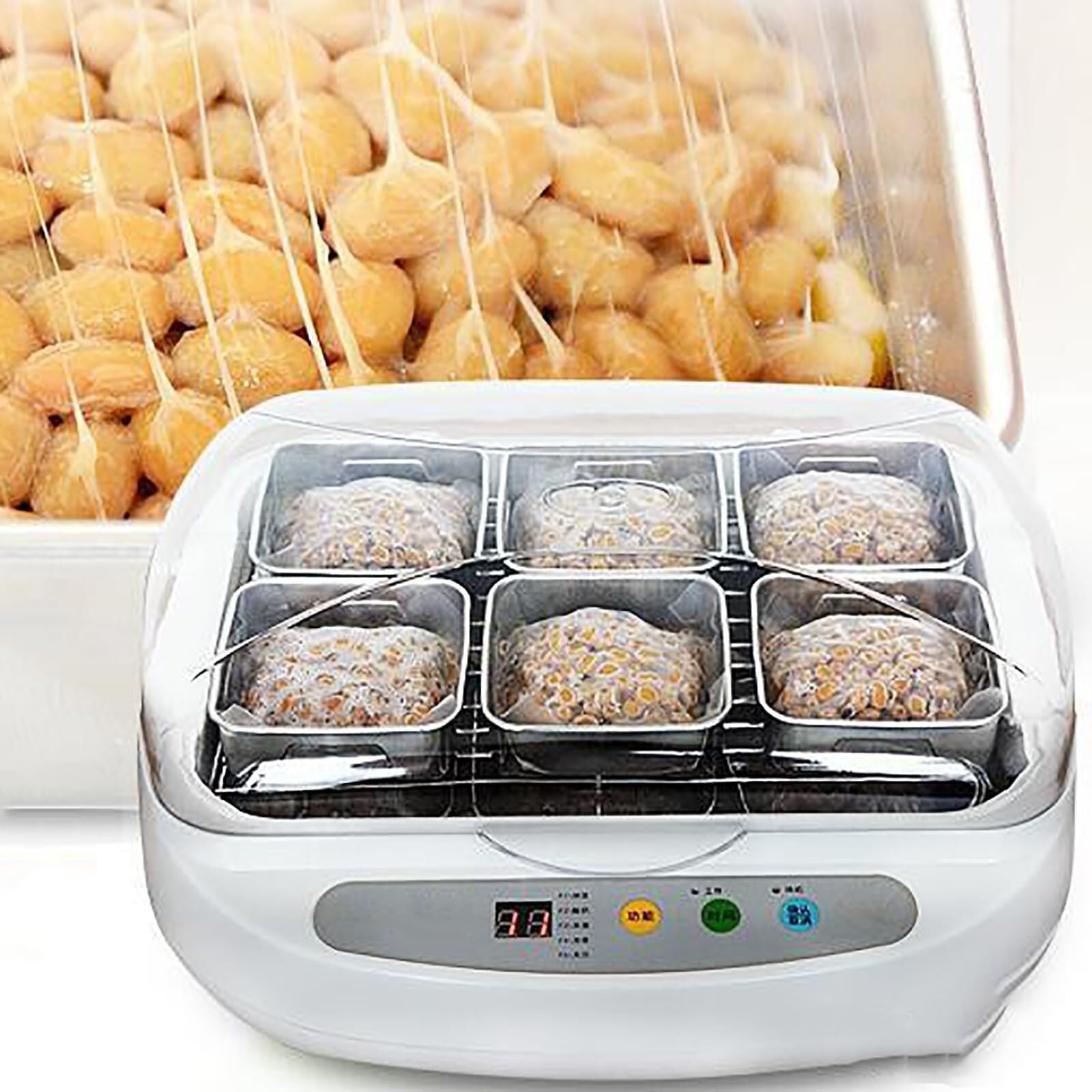 3.5L macchina elettrica del natto, fermentatore dell'acciaio inossidabile per il vino dello yogurt di riso, controllo automatico della temperatura, uso commerciale domestico di grande capacità, facile