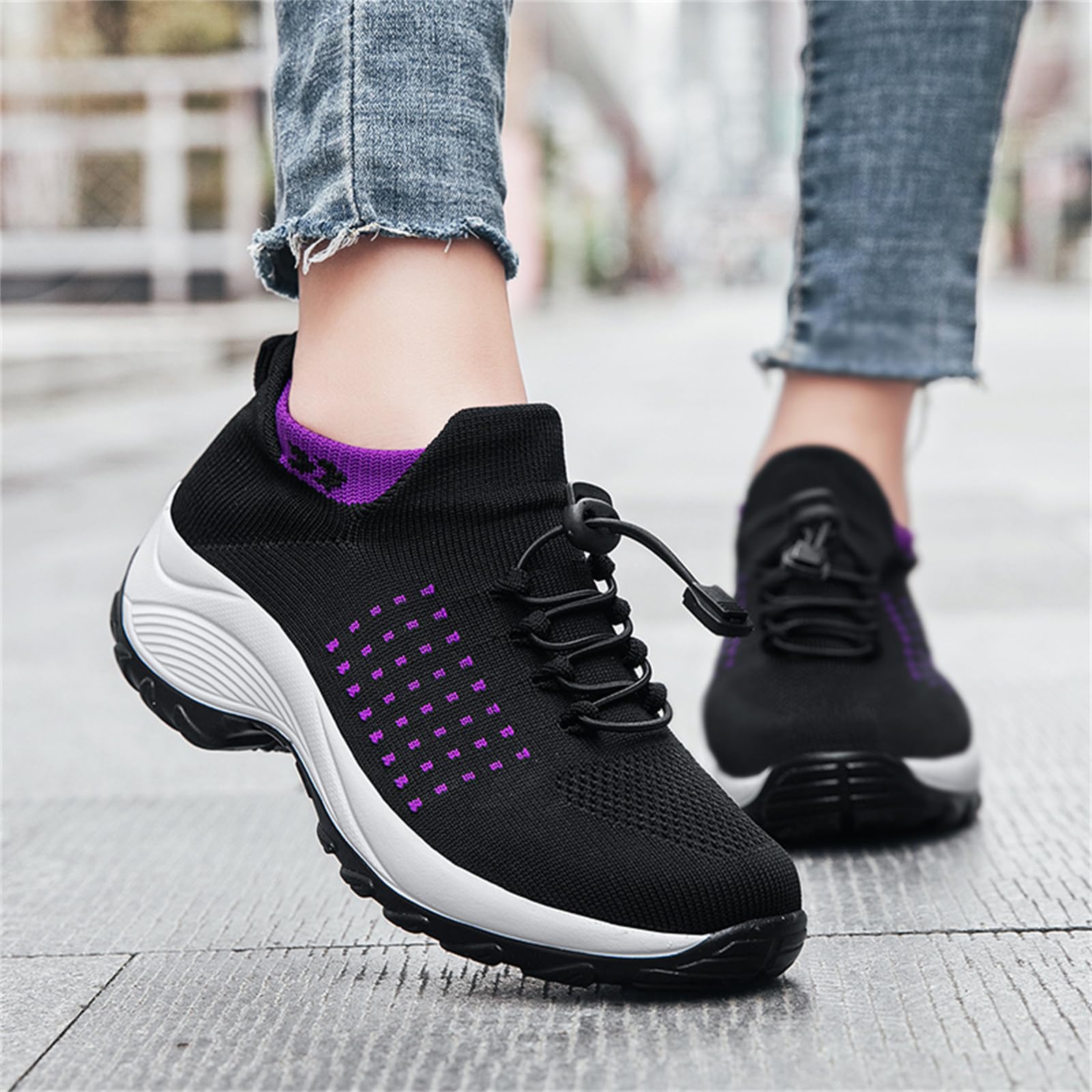 MEIION ErgoFlex Komfort Schuhe Damen Laufschuhe Atmungsaktive Trainer für Outdoor und Fitness Sportliche Sneakers für Komfort und Stabilität