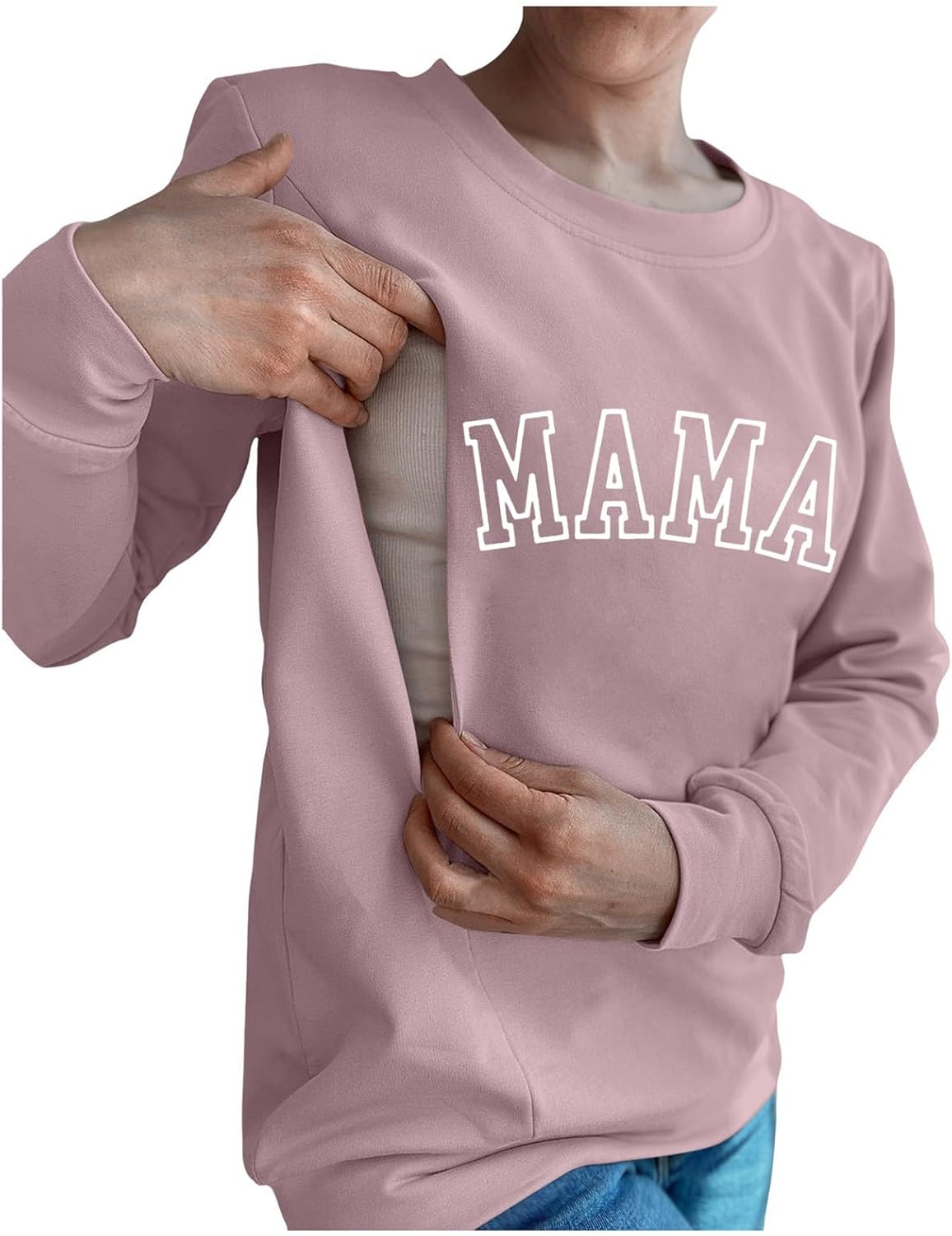 Still-Hoodie Reißverschluss Smallshow Stillpullover – Fleece