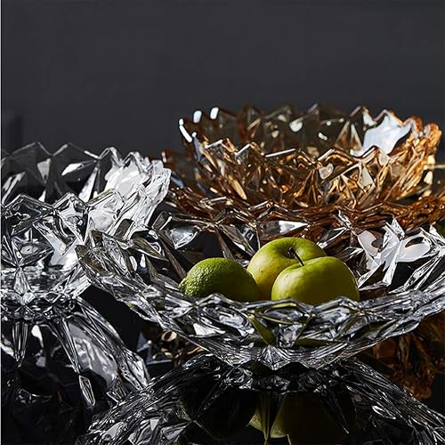 Miniatura 4 de Contenedor de fruta de cristal de la manera, tazón de frutacesta de frutaplato de postretenedor de frutaensaladera, para el hogar, hotel, restaurante