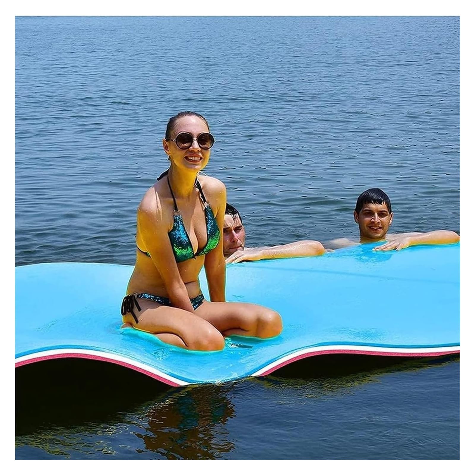 Tappetino Galleggiante per Acqua, Materassino Galleggiante in Schiuma for Il Nuoto, for Lago, Piscina e Mare, attività acquatiche all'aperto for Adulti(2.7m x 1.8m x 3.3cm)
