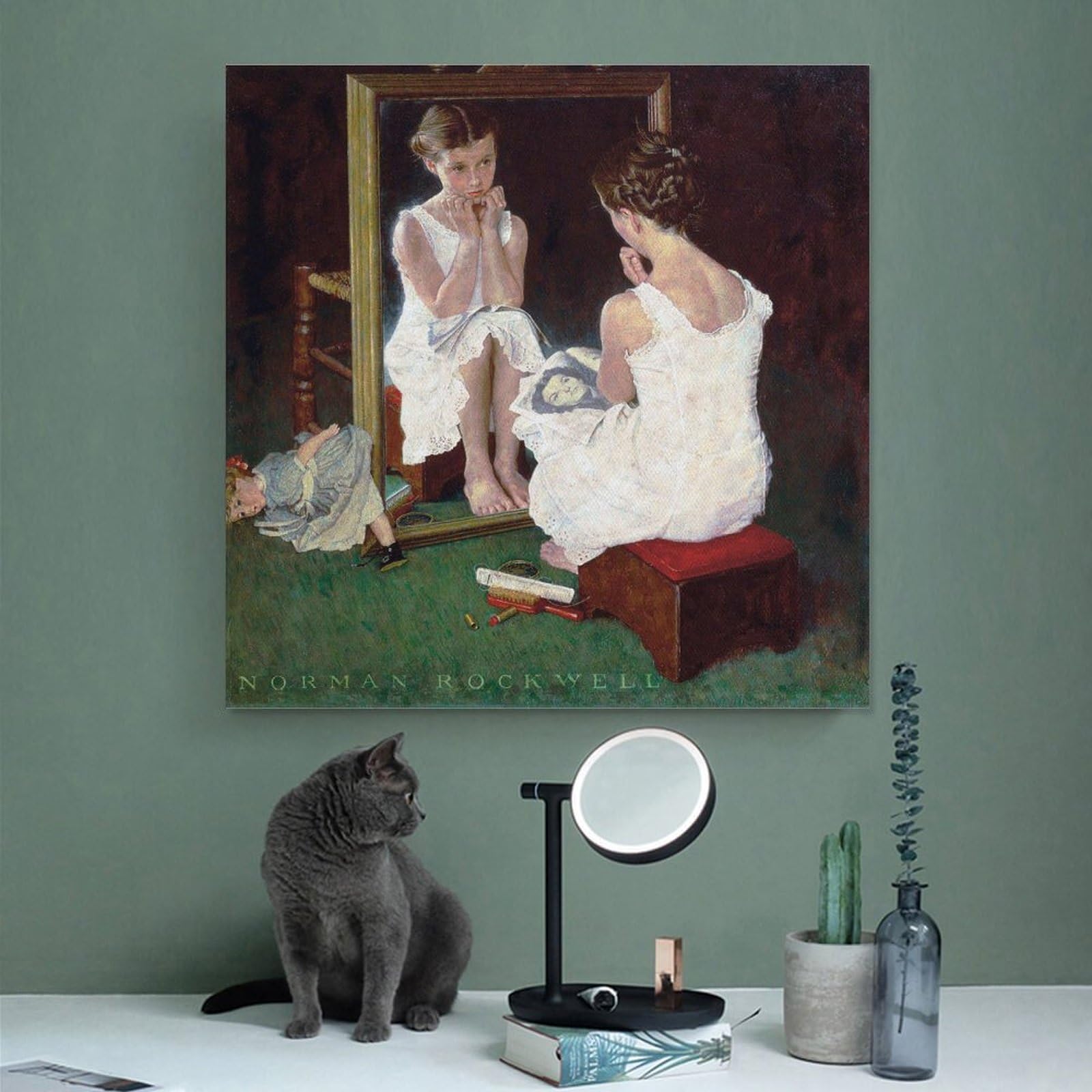 Amazon.co.jp: Norman Rockwell ミラーでノーマンロックウェル絵画の