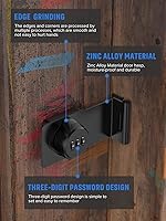 Vista 6 de Cerraduras de cerradura de contraseña para gabinete, cerradura de puerta de granero de 90 grados, cerradura de combinación de seguridad