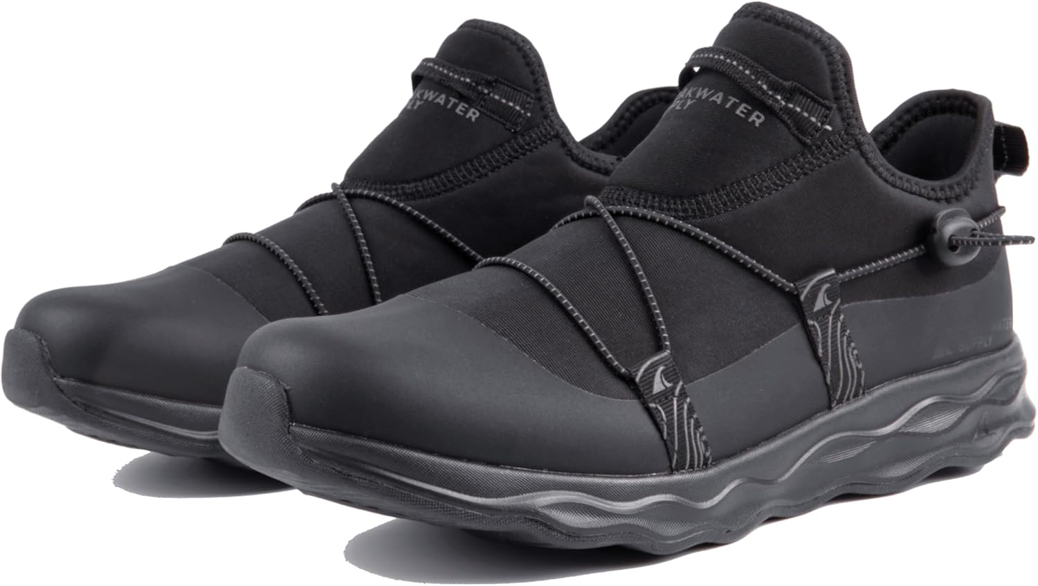 Breakwater Supply™ Halocline Waterproof Shoes | All-Purpose Cushioned Walking, Hiking, Trail, Boat Sneakers | Grippy Rubber Sole, Easy Slip-On, Lightweight, Low Cut | Mens Womens Unisex