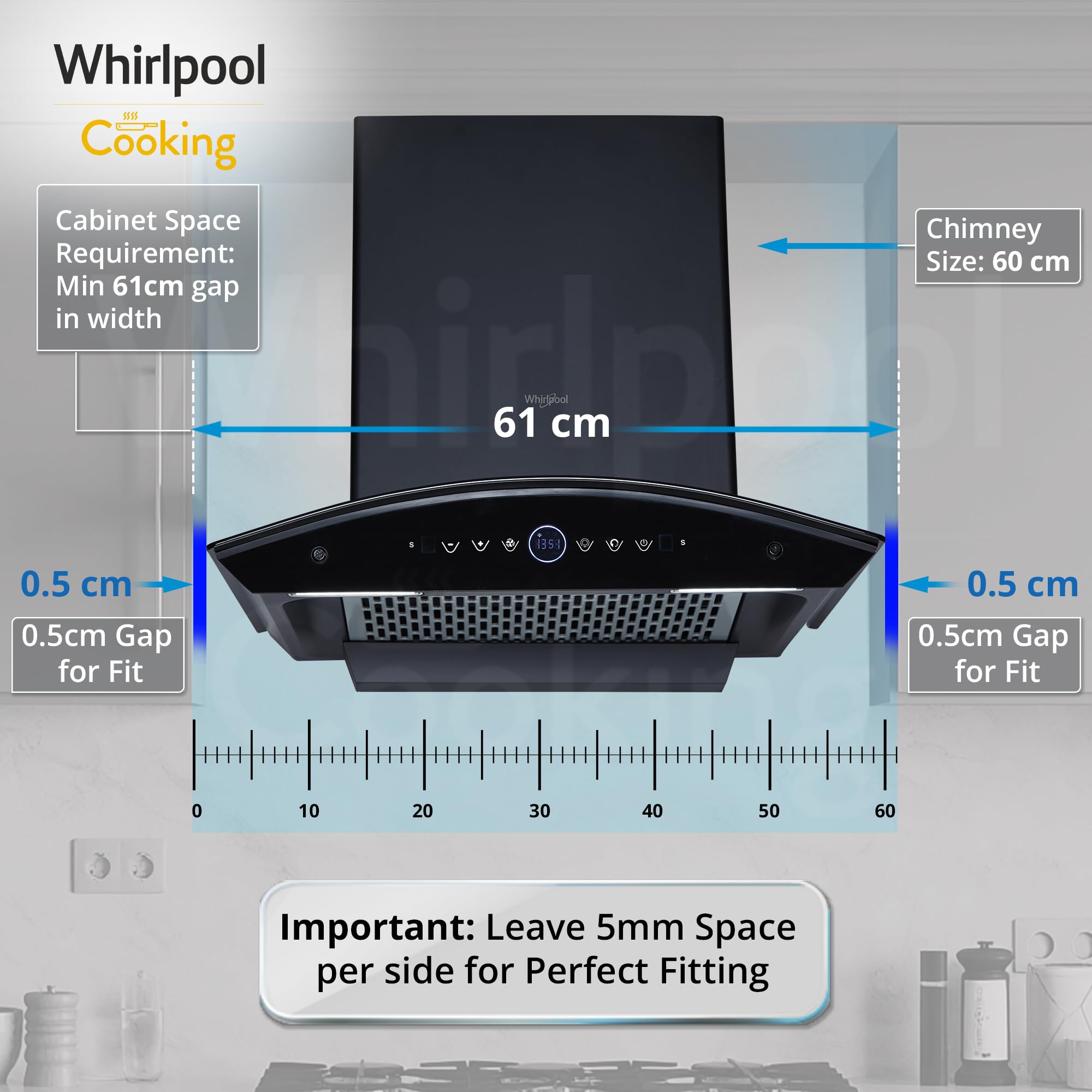 Whirlpool CGFL PRO 600 Kitchen Chimney - Black -7 Whirlpool CGFL PRO 600 Kitchen Chimney - Black -7
