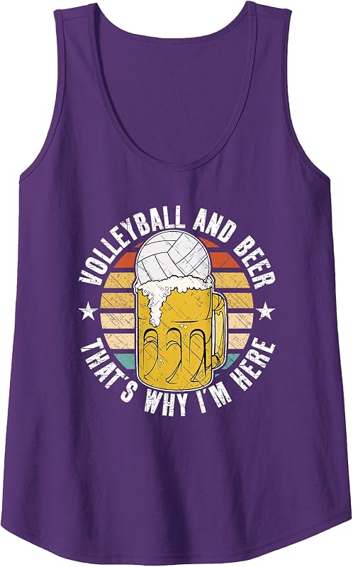 Voleibol y cerveza por eso estoy aquí Tank Top