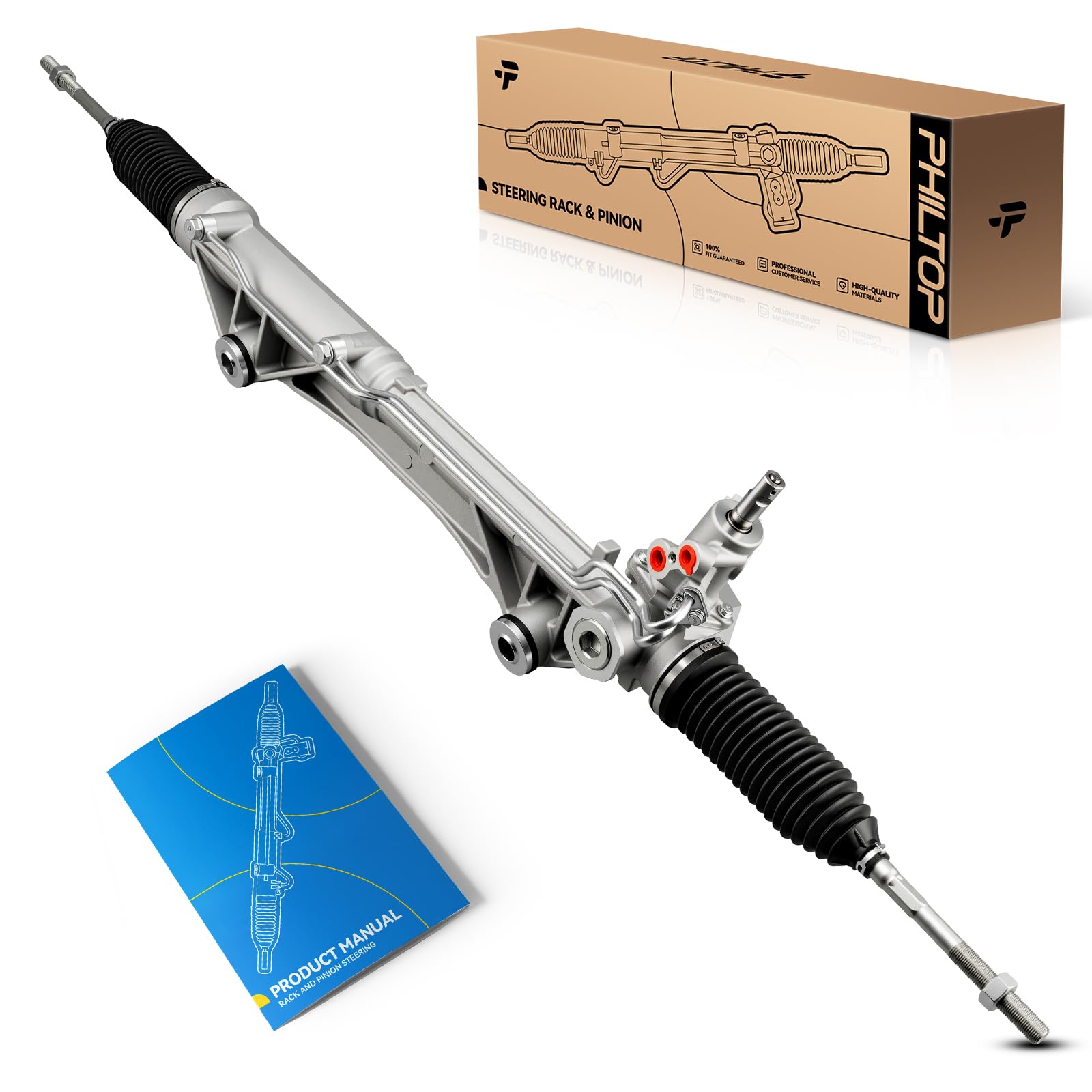 PHILTOP Hydraulic Power Steering Rack and Pinion for 2009-2010 F-150/Expedition, 2008-2010 Navigator Replace# 22-2039