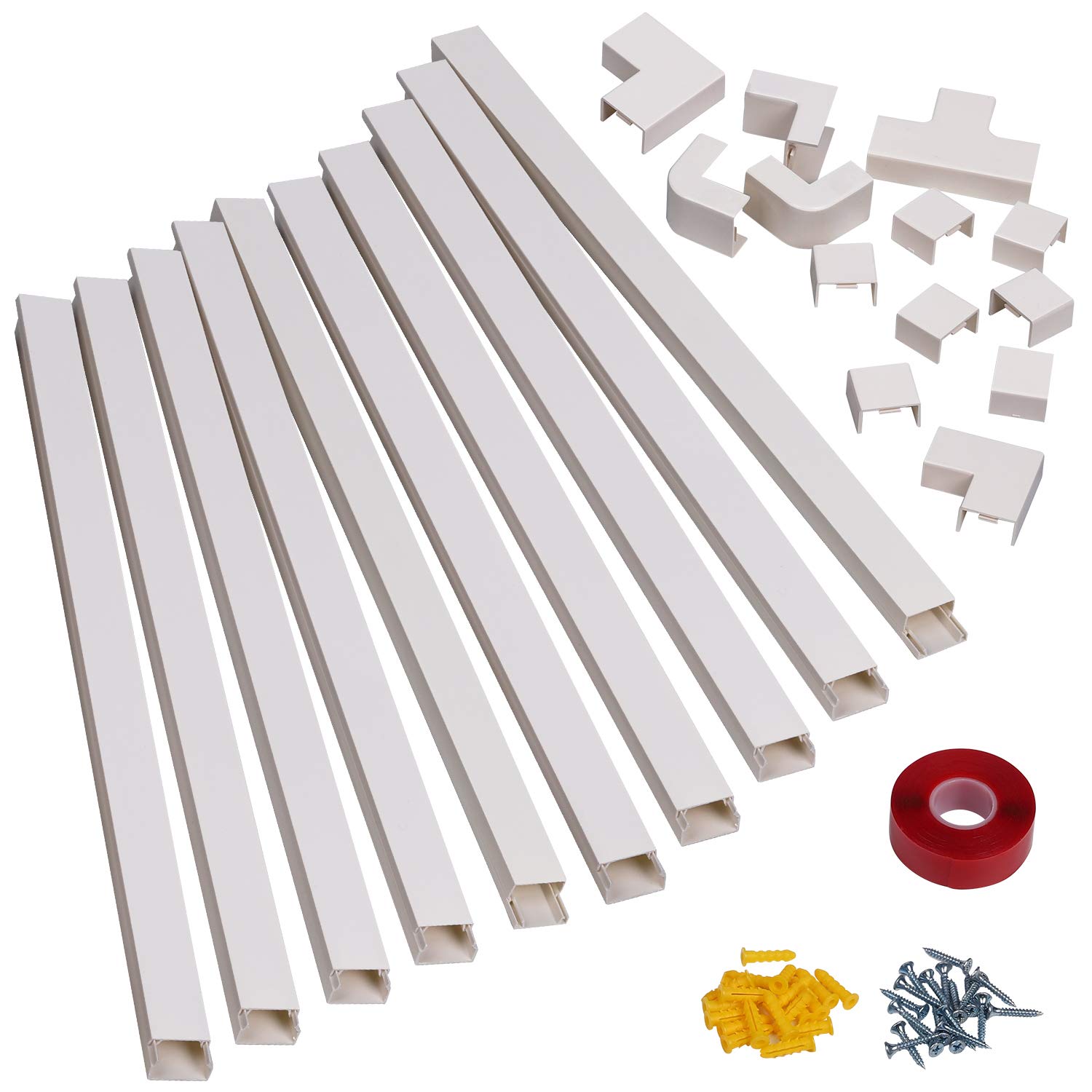 Cord Cover Hider,Cable Management on Wall Raceway,Cord Wires Organize for Computers and Wall