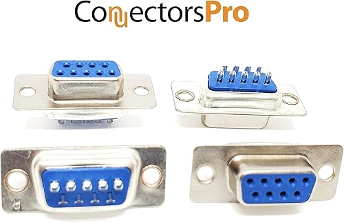 Miniatura 7 de PC AccesoriosConectores Pro 10juegos soldadura de taza DB9hembra  juego de campanas 9pines D-SUB conector de capó de plástico 20unidades
