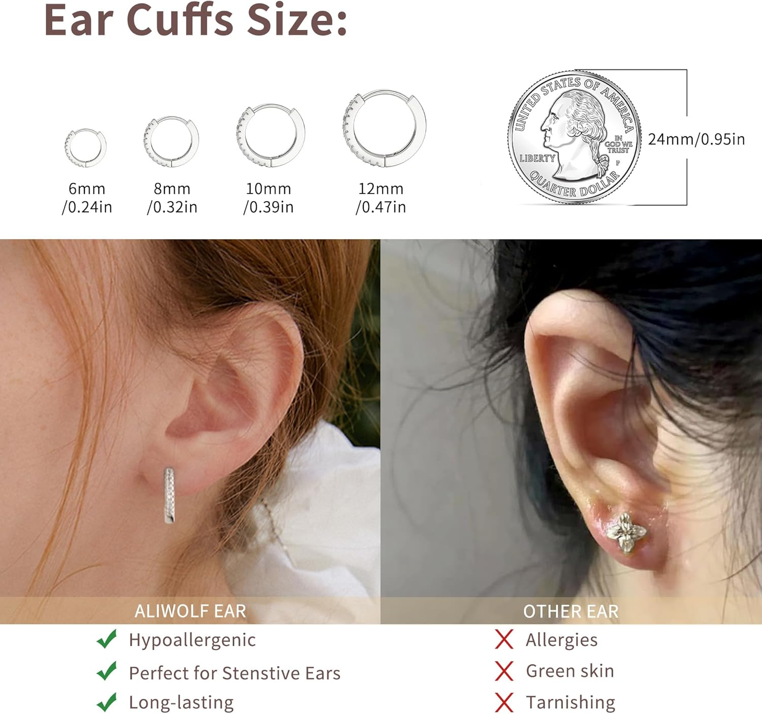 4 Pairs Gold Hoop Earrings for Women Trendy Small 14k Gold Plated Huggie Earring Set,Huggie Earrings Multiple Piercing Hypoallergenic Chunky Open Hoops Cartilage Earrings Jewelry Gifts for Women - Image 3