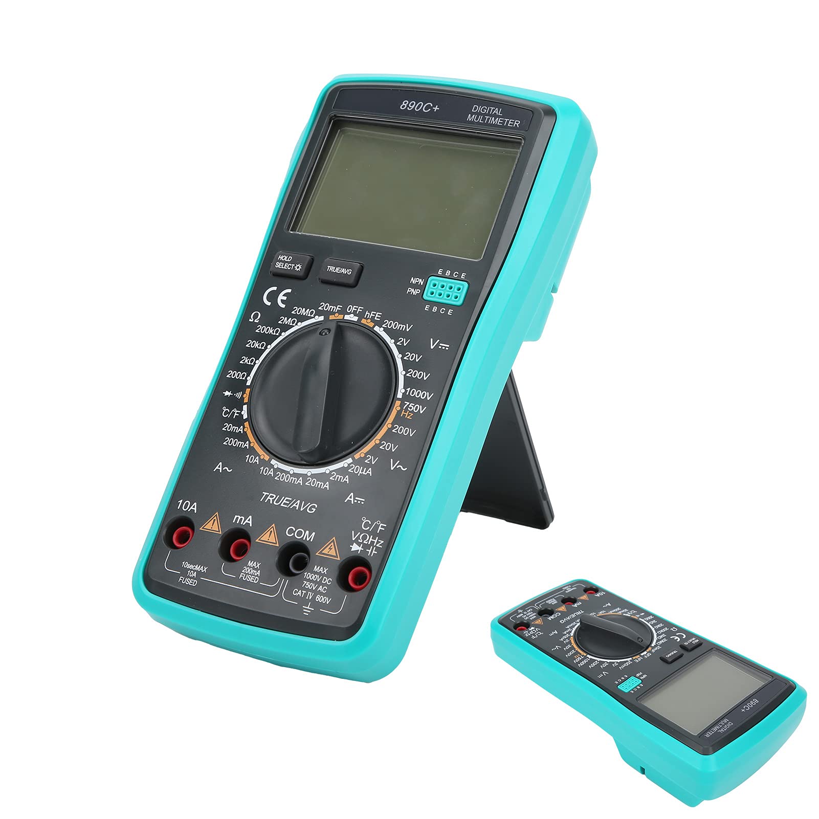 Multímetro digital 890C+ con medidor de corriente de voltaje de protección automática anti-quemaduras de temperatura
